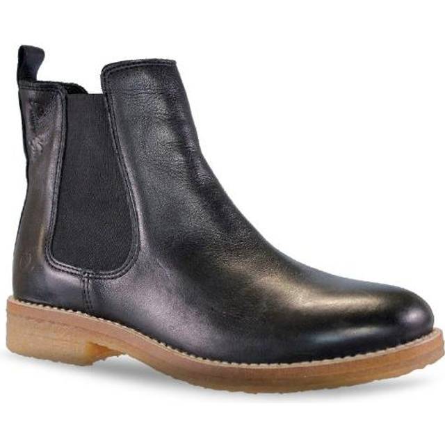 Rosa Negra - Svarta boots i skinn storlek 40 - Black (40)