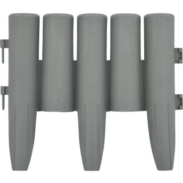 vidaXL Lawn Edgings 36 pcs Grey 10 m PP