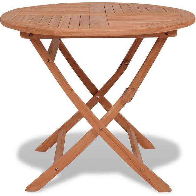 vidaXL Folding Garden Table 85x76 cm Solid Teak Wood - Brown