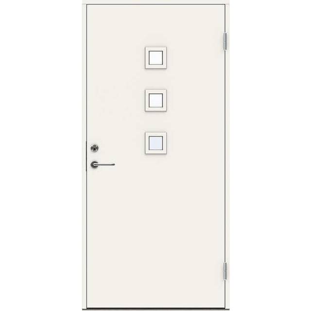 Ytterdörr Swedoor P-1100 Klarglas Vit NCS-S 0502-Y (9 x 20, Högerhängd)