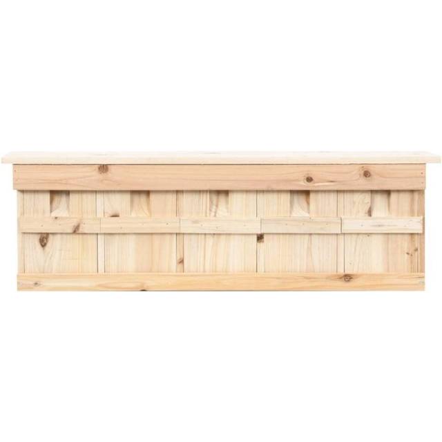vidaXL Sparvholk med 5 kammare 68x15x21 cm granträ