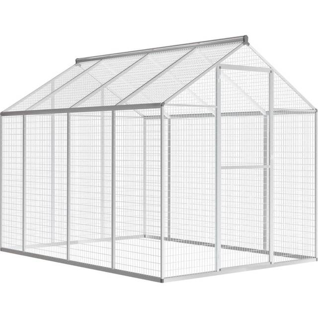 vidaXL Outdoor Aviary Aluminium 178x242x192 cm - Grey
