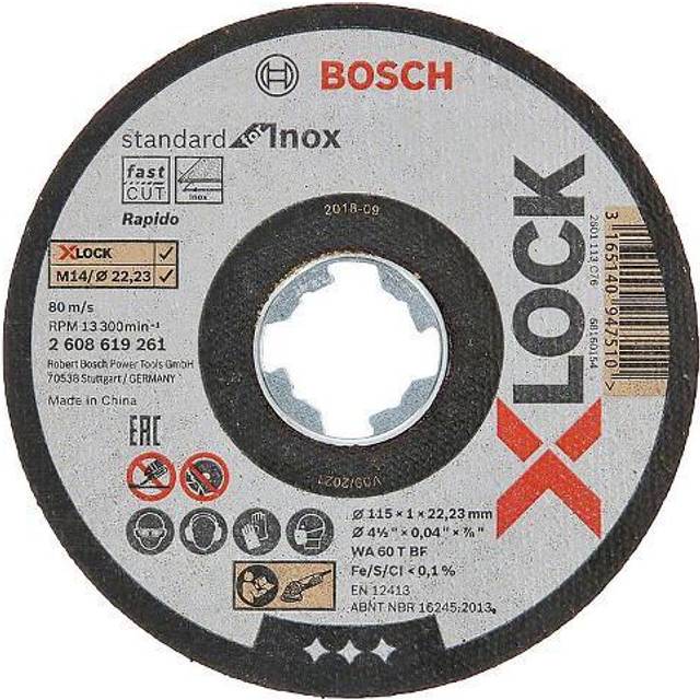 Bosch X Lock Inox Flat Thin Metal Fast Cutting Disc