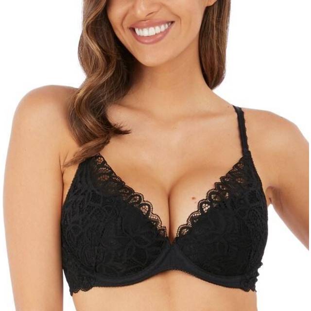 Wacoal Raffine Plunge Wired Bra - Black - 34D