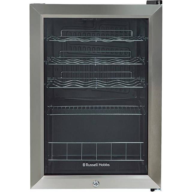Russell Hobbs RHGWC4SS-LCK 62 Litre Glass Door Drinks & Wine Cooler with Lock - Stainless Steel, Silver