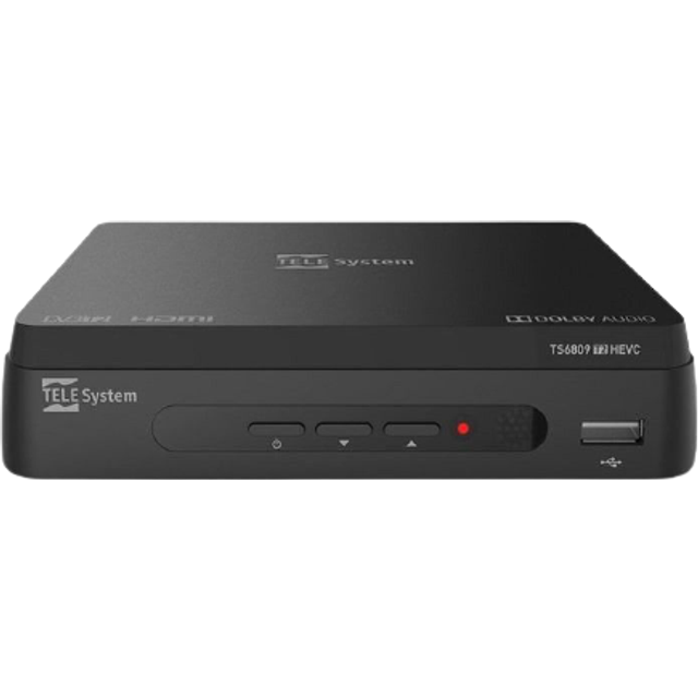 TELE System Markbunden DVB-T2 mottagare TS6809 HEVC