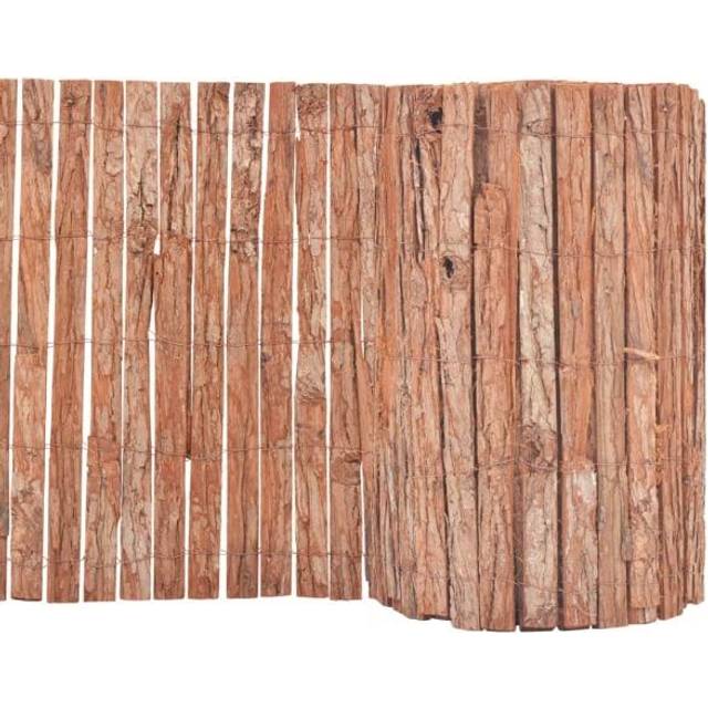 vidaXL Stängsel bark 1000x50 cm