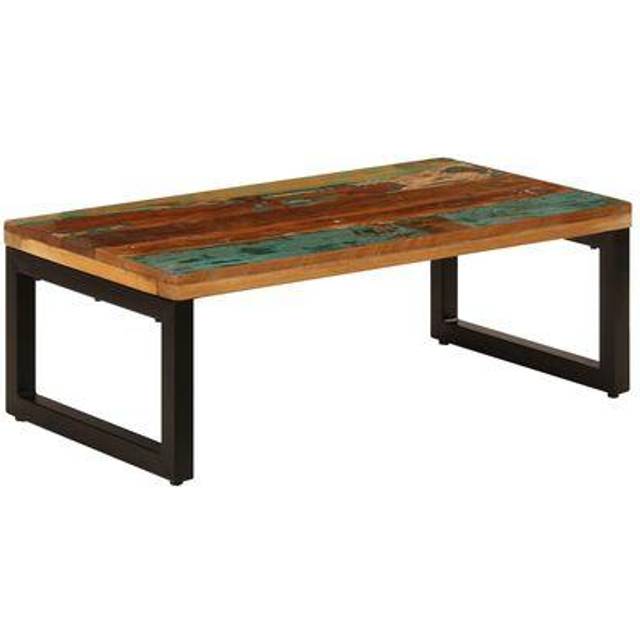 vidaXL Coffee Table 100x50x35 cm Solid Reclaimed Wood and Steel - Brown