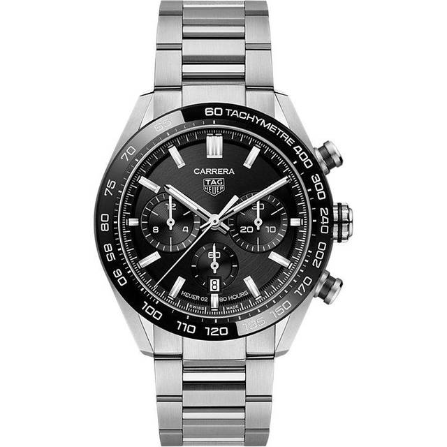 TAG HEUER Carrera 44MM CHRONO AUTO Black Dial Men's Watch CBN2A1B.BA0643 - 44 mm