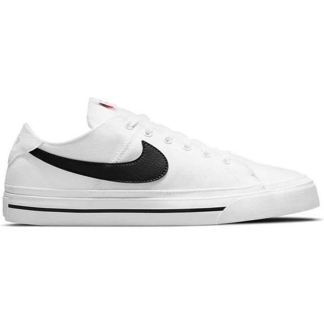 Women's Black/White Nike Court Legacy Canvas Trainers (6.5)