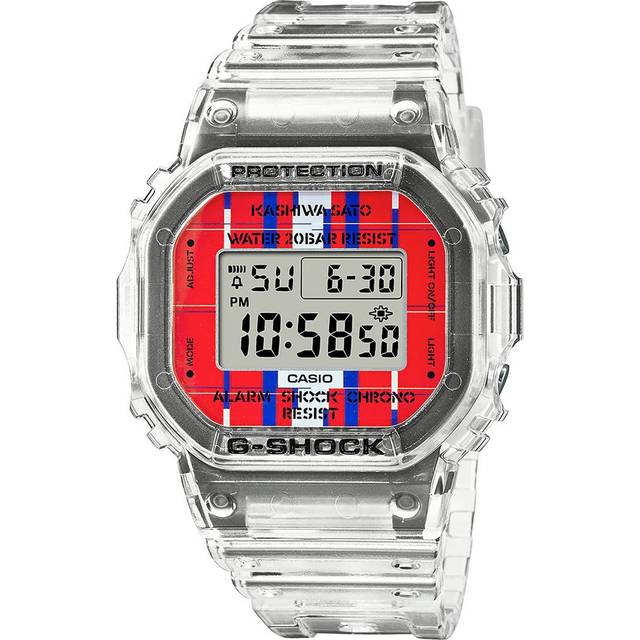 Casio Mens Kashiwa Sato Collaboration Red Dial Digital Watch DWE-5600KS-7ER - Screen