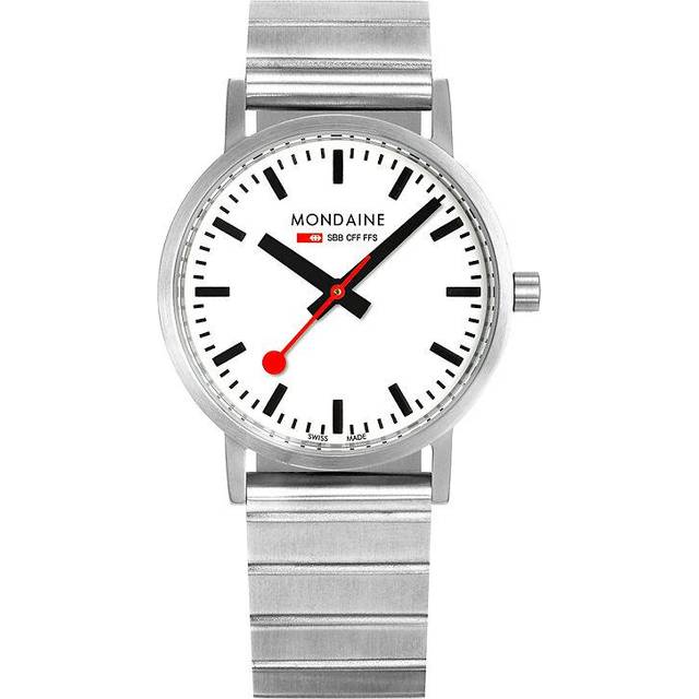 Mondaine Classic 40 Mm Stainless Steel Unisex Watch, Silver, Men - Ilver