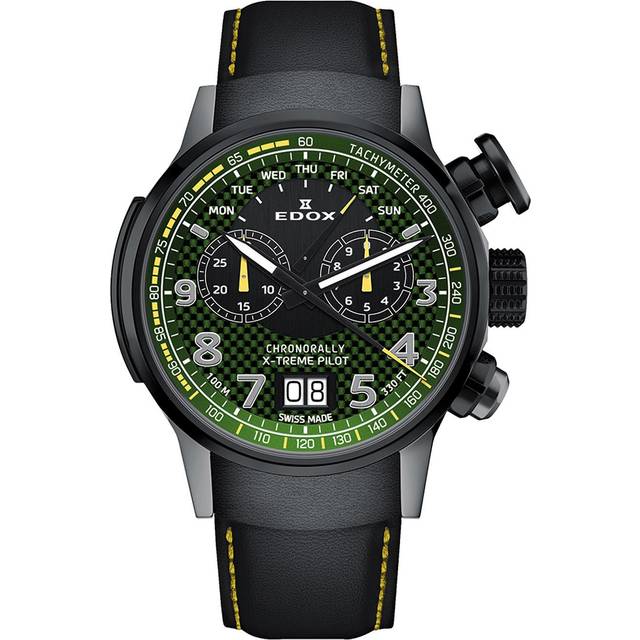 Edox Watch Chronorally X-Treme Pilot Limited Edition - Green