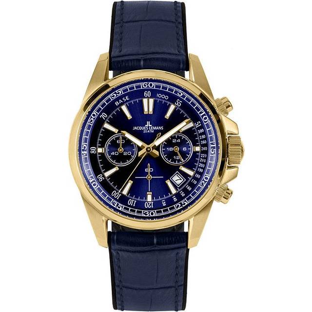 Jacques Lemans 1-2117G Liverpool Chronograph Herrenuhr 44mm 20ATM