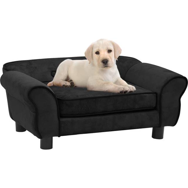 hundesofa 72x45x30 cm plys sort