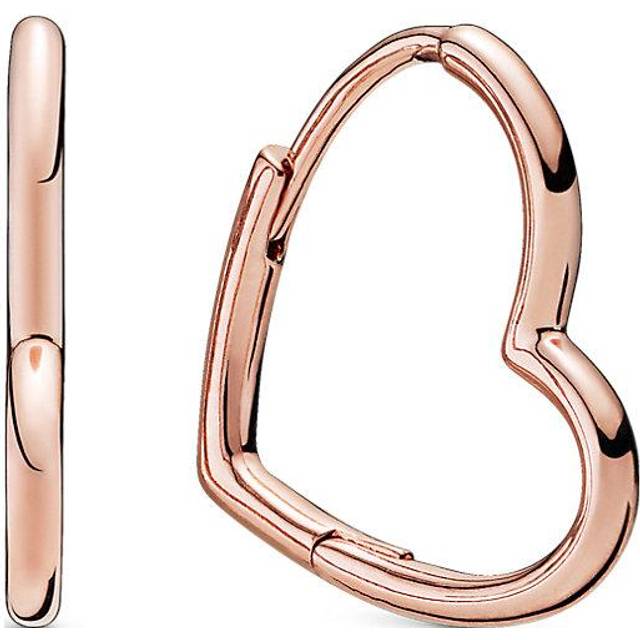 Pandora  Earrings Asymmetrical Heart Hoop Earrings 288307