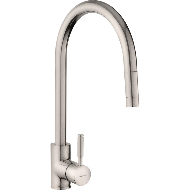 Rangemaster Aquatrend Single Lever Pull Out Monobloc Kitchen Mixer Tap - Brushed Nickel