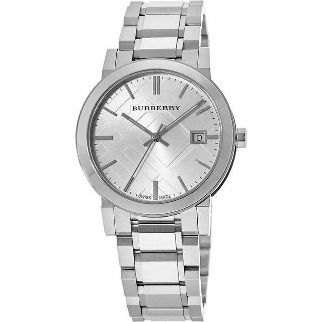 Burberry Large Check Stainless Steel Mens Watch BU9000