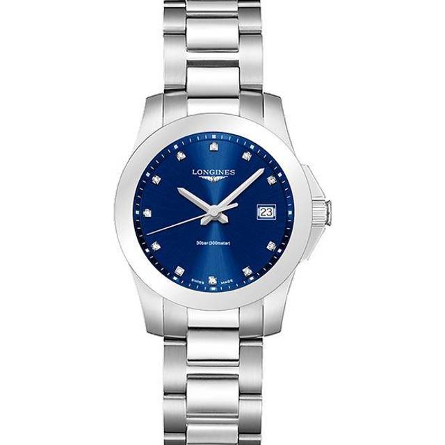 LONGINES Conquest Quartz 34MM Blue Diamond Dial Women's Watch L3.377.4.97.6 / L33774976 - 34 mm