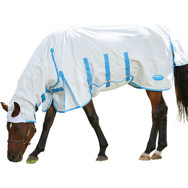Weatherbeeta Sweet Itch Shield Combo Neck - White/Blue / 6'9