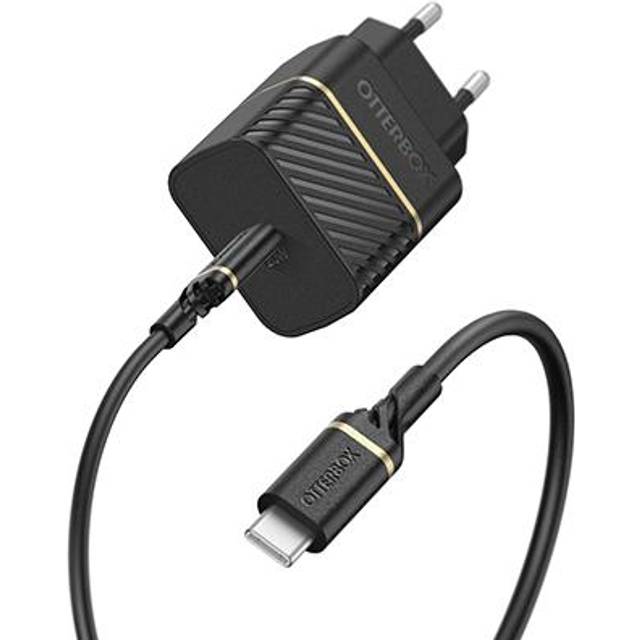 USB-C to USB-C 20W Wall Charger + Cable Black Shimmer
