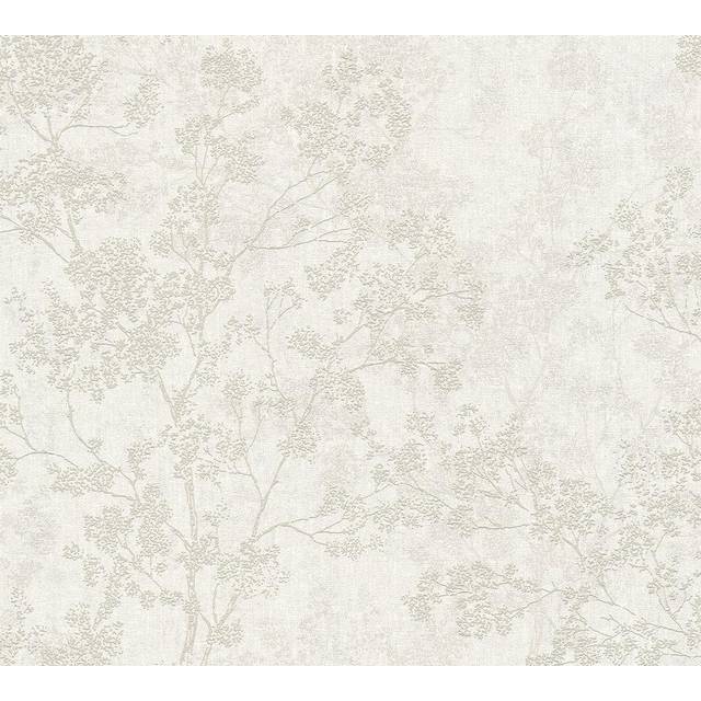 Forest Tapet Cosy & Relax New Walls A.S. Création icke-vävd tapet 10,05 m x 0,53 m beige krämgrå tillverkad i Tyskland 373972 37397-2