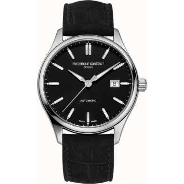 Frederique Constant FC-303NB5B6 Men's Classics Automatic Date Leather Strap Watch, Black