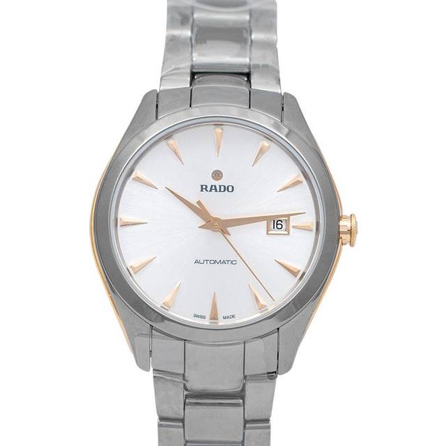 Rado Mens HyperChrome Automatic Grey Ceramic Bracelet Watch R32256012 - Silver