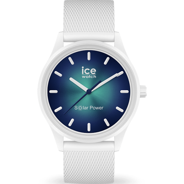 Ice-Watch - ICE solar power Abyss - Vit blandad klocka med silikonband - 019028 (Medium)
