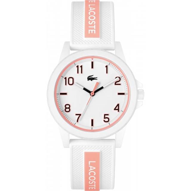 Lacoste Kids White &amp; Pink Rubber Rider Children&apos;s Watch