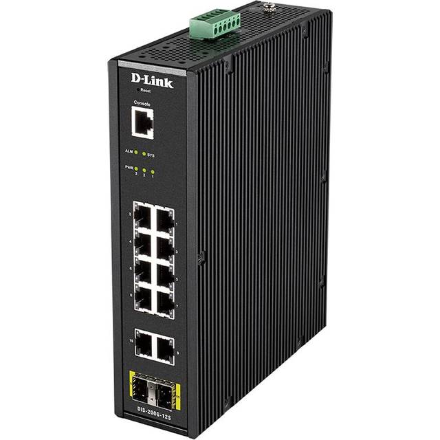 D-Link DIS-200G-12S Smart Managed Industrial Switch - 10 x Gigabit po - D-Link Switch