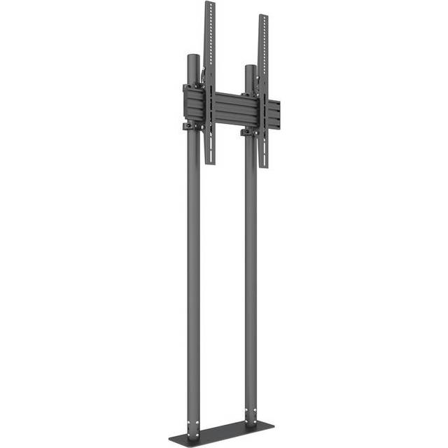 Multibrackets M Pro Dual Pole Floormount - Ställ - för LCD-display - plast, aluminium, stål - svart - skärmstorlek: 65"-90" - golvstående