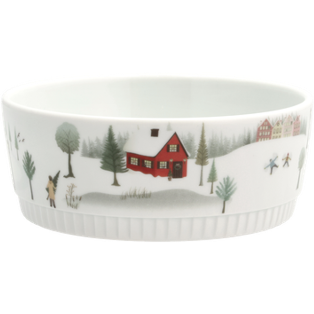 Pillivuyt - Vinter Skål lige kant Dia 14 cm Hvid