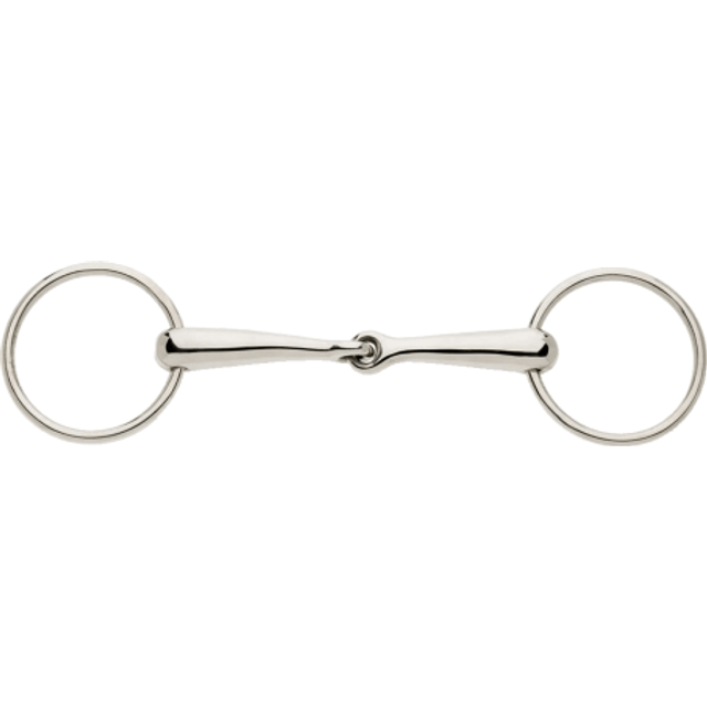 (4.5in, Silver) Lorina Single Jointed Loose Ring Snaffle