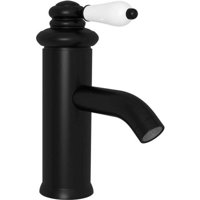 vidaXL Bathroom Basin Faucet Black 130x180 mm