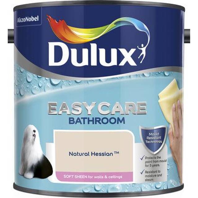 Dulux Bathroom Soft Sheen Emulsion Paint, 2.5L, Natural Hessian