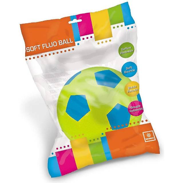 Mondo Toys – Soft FLUO BALL 200 – svampboll diameter 20 cm – 1 mjuk boll – blandade färger – 07926