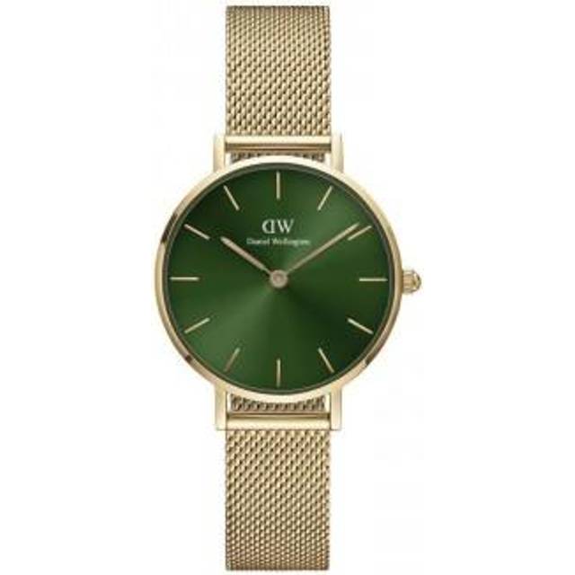 Daniel Wellington Petite Emerald Gold Green Dial Stainless Steel Strap Women's Watch DW00100479
