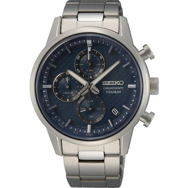 Seiko Discover More Titanium Chronograph Quartz SSB387P1 100M Men&#39;s Watch