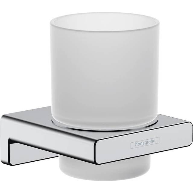 AddStoris Bathroom Toothbrush Holder Tumbler Chrome Wall Mounted - Hansgrohe