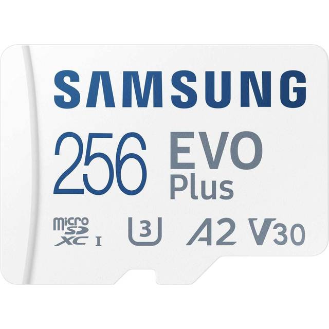 Samsung EVO Plus microSDXC 256GB &amp; SD adapter - Minneskort