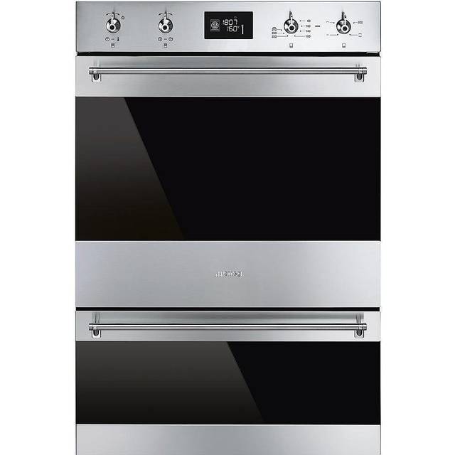 SMEG Classic DOSP6390X Electric Double Pyrolytic Oven - Black & Stainless Steel, Stainless Steel
