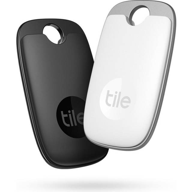 Tile Pro (2022) - Bluetooth Item Finder 2-Pack (Black/White) | 120m Range, Works with Alexa, Google Home, iOS & Android | Key & Remote Tracker, New