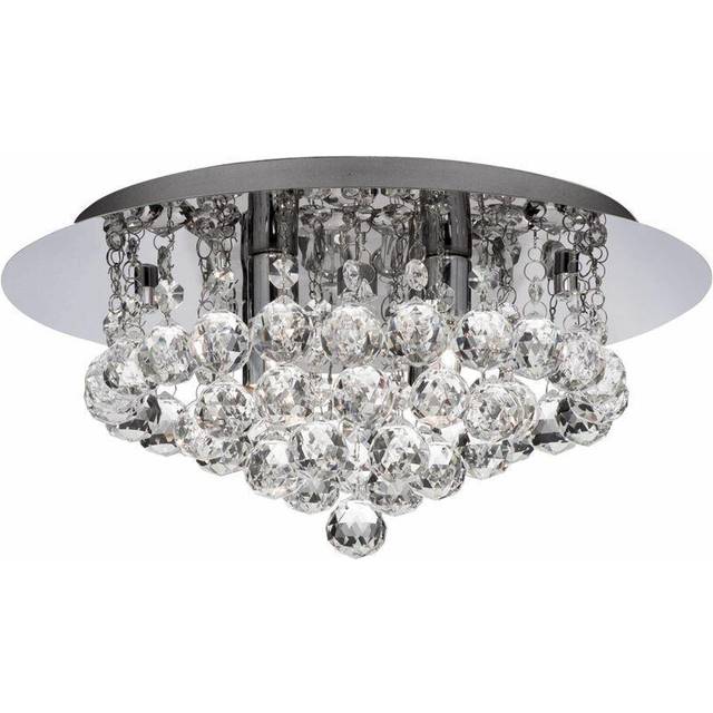 Searchlight 3304-4CC Hanna 4 Light Chrome Crystal Fitting Pyramid Drop
