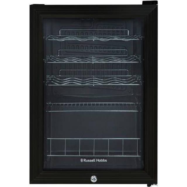 Russell Hobbs RHGWC4B-LCK 62 Litre Glass Door Drinks & Wine Cooler With Lock - Black, Black