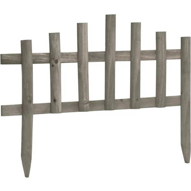vidaXL Lawn Edgings 10 pcs Firwood 4.4 m - White