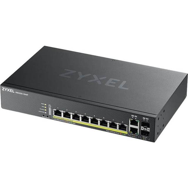 Zyxel GS2220-10HP 8-port Gigabit Ethernet L2 PoE Switch with GbE Upli