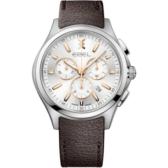 Ebel Watch Wave Chronograph Mens - Silver