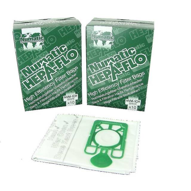 Numatic NVM-1CH 3 Layer HepaFlo Filter Vacuum Cleaner Hoover Dust Bags - Pack of 20