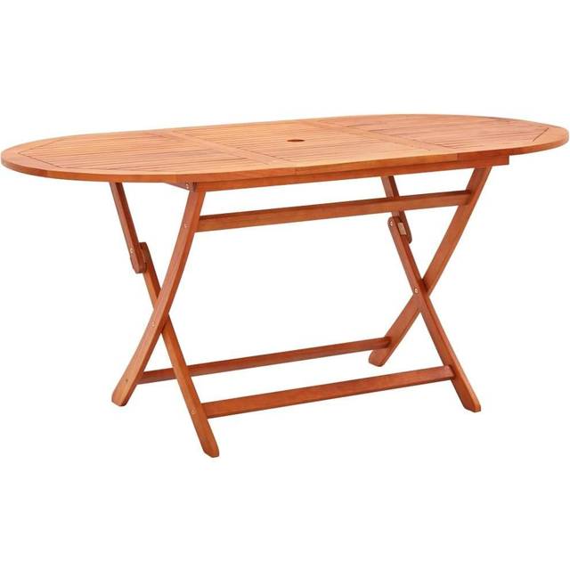 vidaXL Folding Garden Table 160x85x74 cm Solid Eucalyptus Wood - Brown